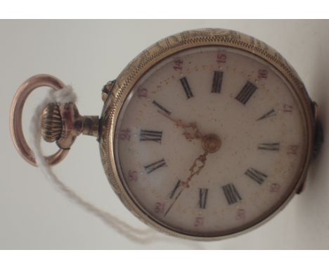 Vintage gold plated fob watch   CONDITION REPORT:  This item is working at lotting.