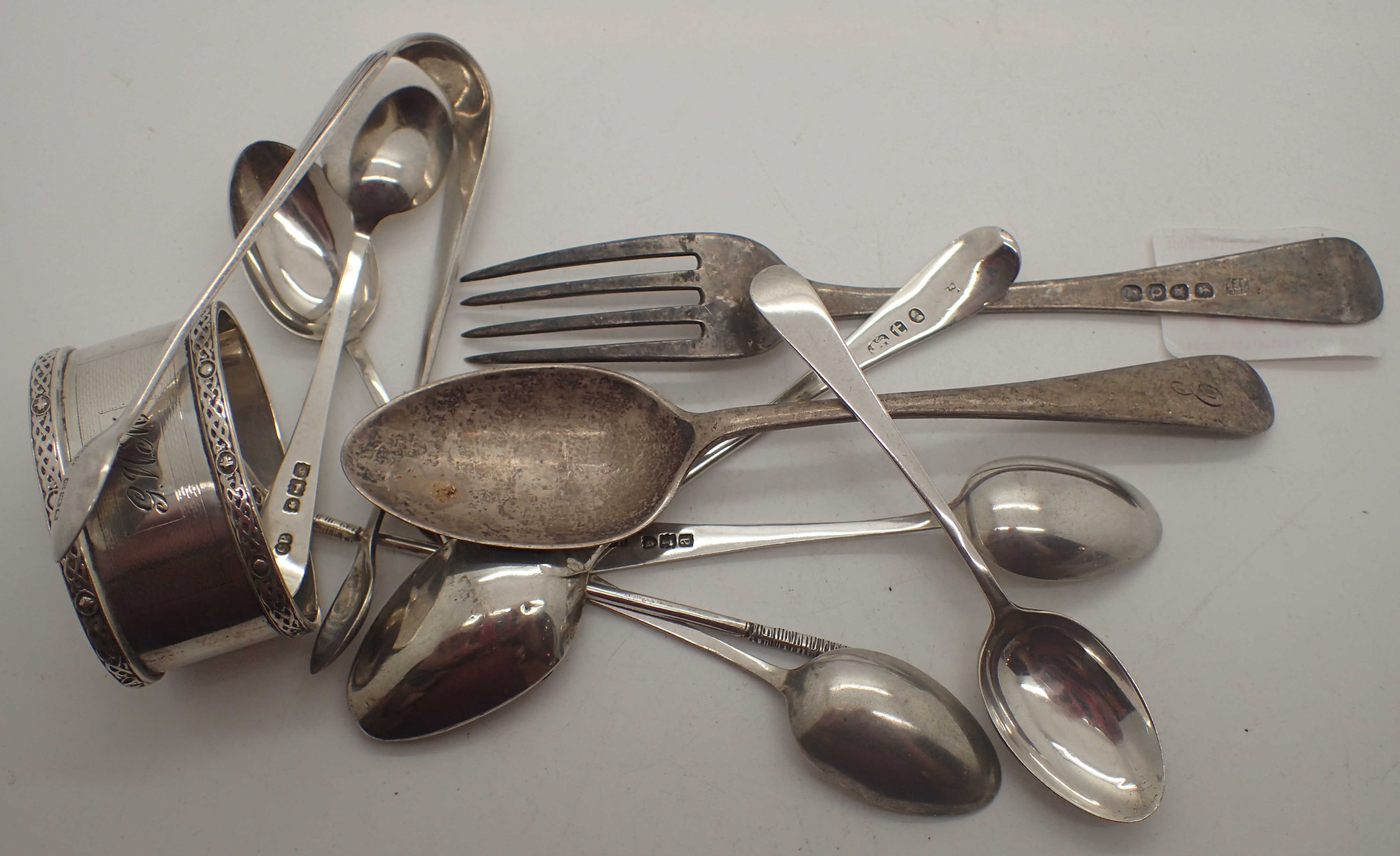 Collection of hallmarked silver cutlery including examples, 170g