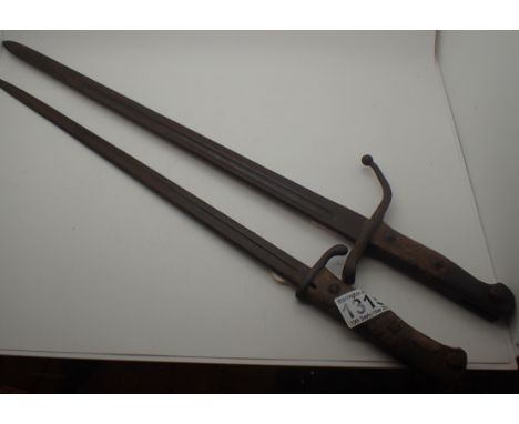 Two vintage steel bayonets, in poor condition    CONDITION REPORT:  POSTAGE: There are International restrictions on the ship
