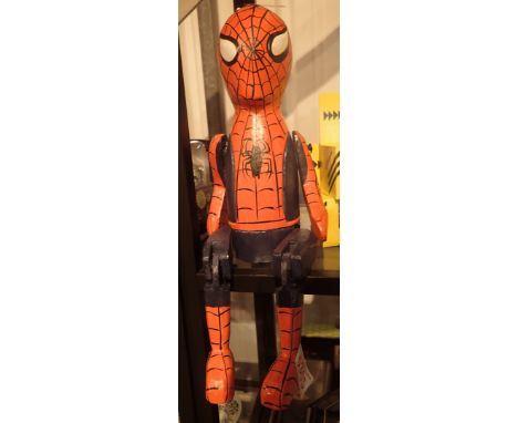 Spiderman wooden shelf figurine, H: 40 cm 