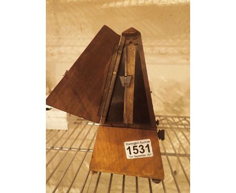 Antique oak cased metronome