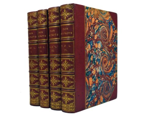Cervantes Saavedra, Miguel de. Don Quixote de la Mancha… [translated by Mary Smirke], 4 volumes,  LARGE PAPER COPY, half-titl