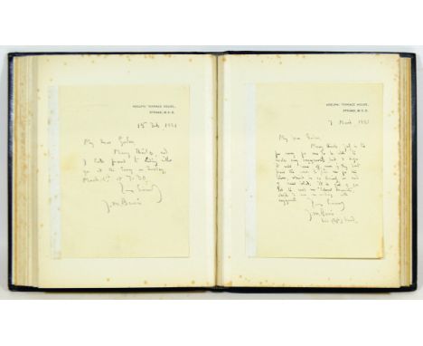 Barrie, James Matthew. A series of fifteen autographed letters addressed to his friend John Gordan, often responding to invit