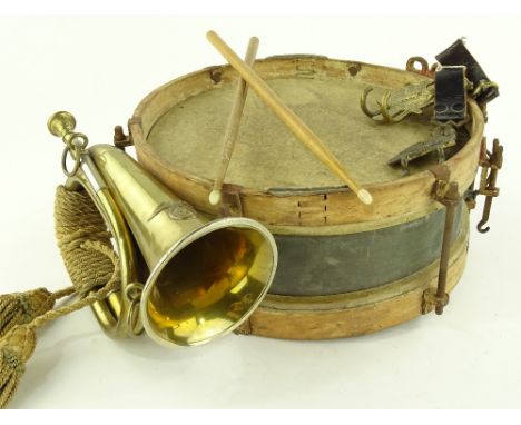 A Second World War German drum and bugle.