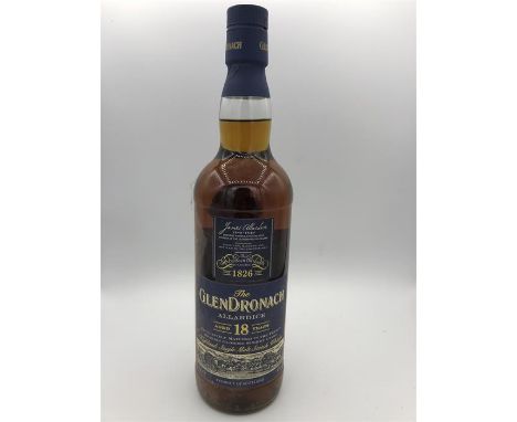 A Bottle of The Glenddronach Allardice single malt scotch whisky Date Bottled April 09 Lot 1 Bottle Number 2095 of 6600