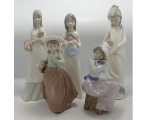Nao Group of Child Figures, tallest 25cm(5) 