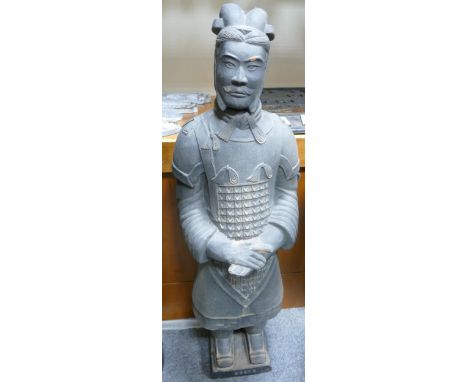 Large Chinese terracotta army figure, height 73cm 
