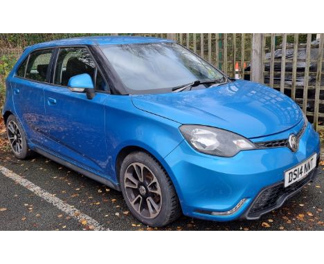 MG 3 STYLE PLUS LUX VTI-TECH Motor Car , no mot, manual, 14 plate, 41502 miles to be sold at 12pm 