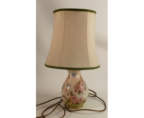 Moorcroft Temptation patterned lamp base, height with shade 46cm 