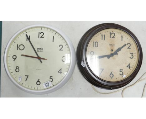 Bakelite Smiths Electric Wall Lock &amp; similar later plastic item, largest diameter 35cm(2) 