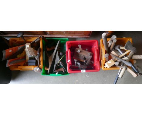 A collection of Wood working &amp; DIY hand tools, nice early Stanley 113 Compass plane noted 