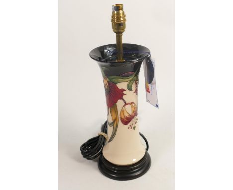 Moorcroft Anna Lily lamp base. Designed by Nicola Slaney , height 26cm 