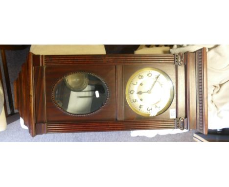Mahogany Cased Wall Clock, height 80cm 