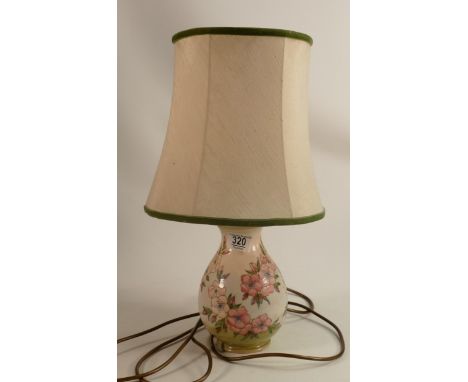 Moorcroft Temptation patterned lamp base, height with shade 46cm 