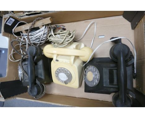 Two Bakelite Vintage Dial Telephones and similar later item(3)