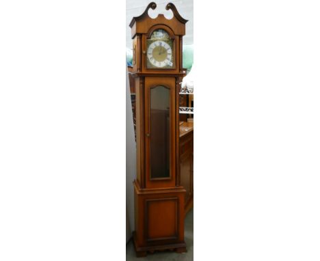 Reproduction Yew Wood Long Case Clock 