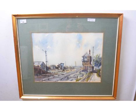 Clifford John (British, b.1934), 'Vauxhall Station, Great Yarmouth', watercolour, signed, 12x17ins, framed and glazed.