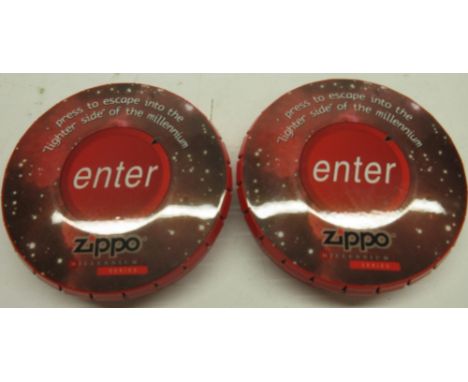 Zippo Millennium Series lighters 764 Guaranteed to Work and 765 Get Over It! (2) 