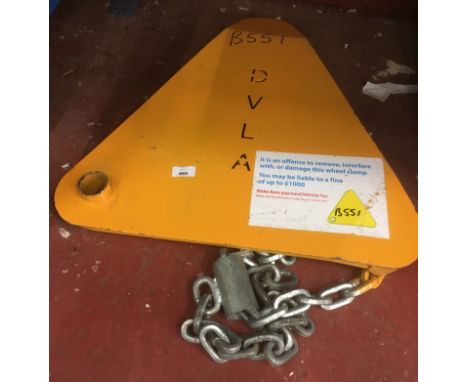 POLICE > DVLA heavy duty wheel clamp [VAT ON HAMMER PRICE] [NO RESERVE]