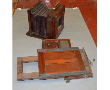 Large Meagher Studio Portrait Camera. With a W Morley retailers label. Would make a splendid display item with a little work.