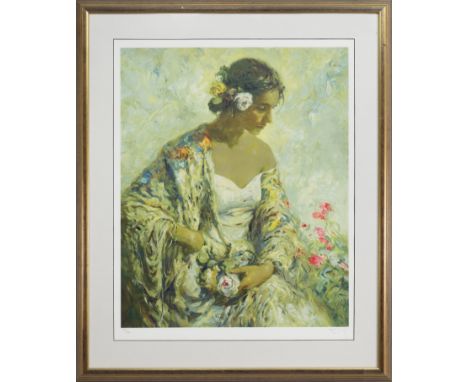 * JOSE ROYO (SPANISH b. 1941), BELLEZA SERENA limited edition serigraph on paper, signed and numbered 100/175 image size 74cm