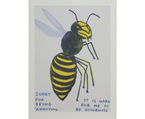 * DAVID SHRIGLEY OBE (SCOTTISH b. 1968), SORRY FOR BEING ANNOYING lithograph on 200g Munken Lynx paper overall size 74cm x 54
