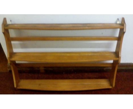 Ercol style retro wall shelf 