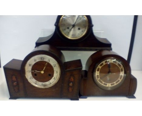 Three 1930's Mantel Clocks 
