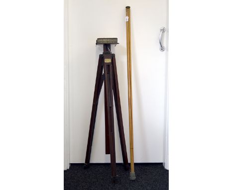 A Good Sands Hunter Wooden Tripod &amp; and Rare Kodak 'Walking Stick' Tripod.