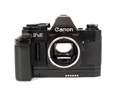 A Rare Black, Canon F-A Special Use Camera Body. #804394 (condition 4). The Canon F-A was part of a system used by opticians 