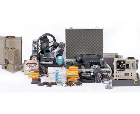 A Large Quantity of Cine Equipment, Including Unused Soviet Film. Also various unused and commercial cine films, Bell &amp; H