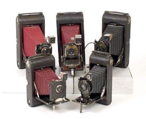 Group of LARGE Folding Kodak Cameras.  (Bob White Collection)