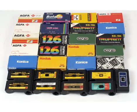 Over 25 Rolls of 126 Film. Kodak, Agfa, Konica etc.  Some part used.