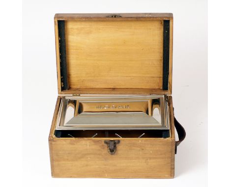 A Splendid Large Chrome Plated Kodak Developing Tank. (condition 3/4) in fitted box. As usual with these early tanks the 'pla