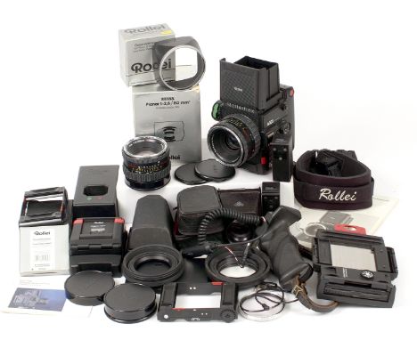 Extensive Rolleiflex 6003 Professional Medium Format Outfit. Comprising body #303480006 (condition 5F) Planar 80mm f2.8 PQ &a