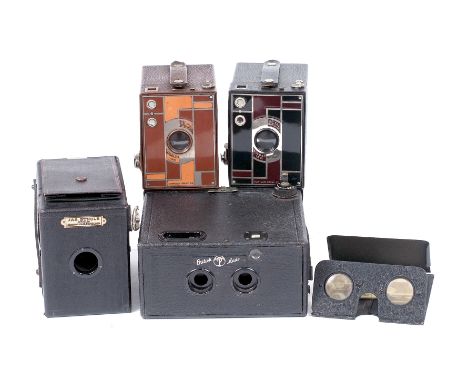 Thornton Pickard Stereo Puck & Viewer & Other Cameras. To include two Kodak Beau Brownies No2 (condition 4/5F) and a Ihagee r