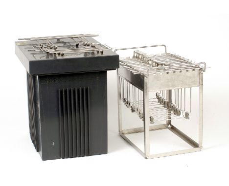 Kodak 5x4 Deep Tank with Set of 10 Hangers. (condition 5). Also four uncommon hangers for use at half capacity.