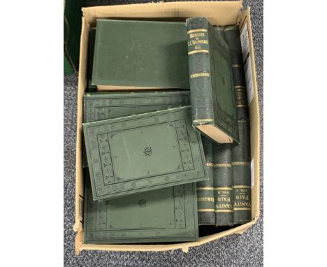 A set of clothbound works of W M Thackary.