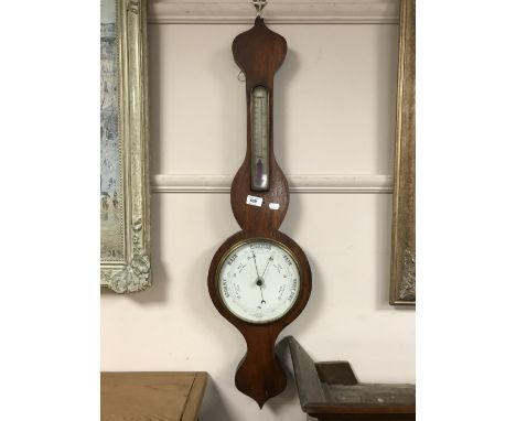 A 19th century rosewood barometer 