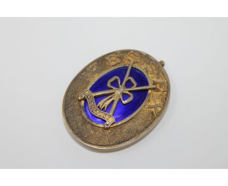 A silver gilt and enamel Masonic medal, Essex, dated 1959