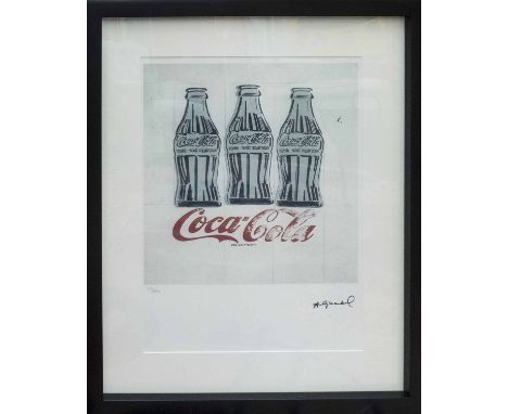 ANDY WARHOL 'Coca Cola ',1962, lithograph, hand numbered limited edition no. 33 / 100 by Leo Castelli Gallery, Edited by Geor