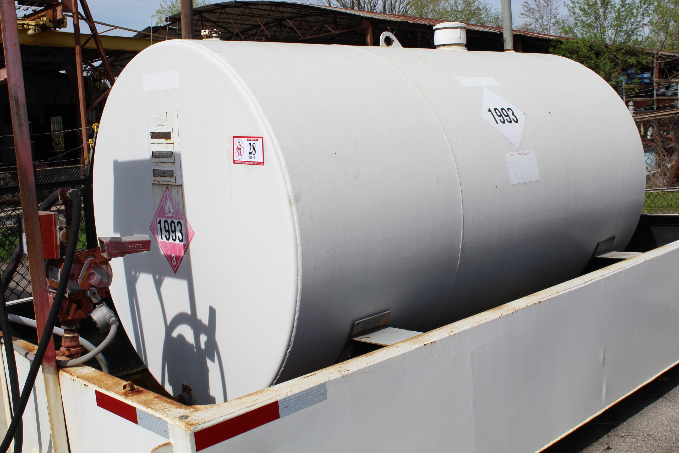 Diesel Fuel Tank w/ Steel Catch Basin, 9 ft x 63" Across