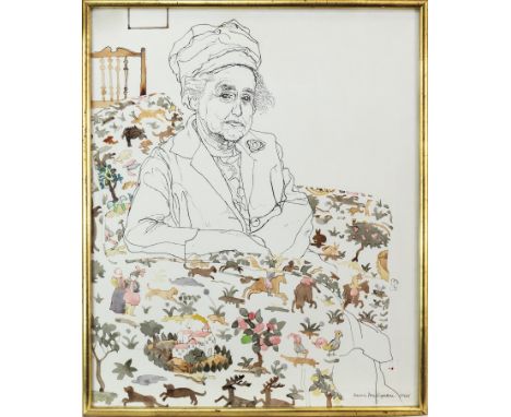 * HARRY MOORE GORDON, PORTRAIT OF A WOMAN watercolour on paper 63cm x 52cm Framed and under glass