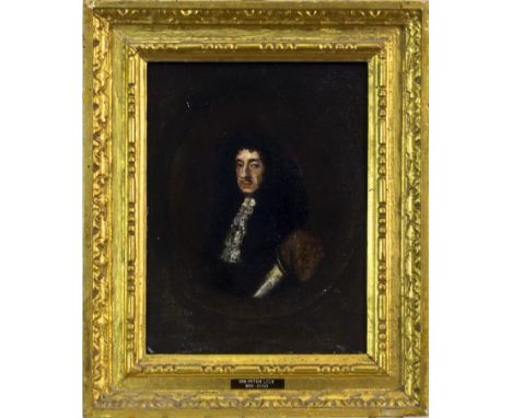 CIRCLE OF PETER LELY (DUTCH 1618 - 1680), PORTRAIT OF A GENTLEMAN oil on panel 27cm x 20cm Framed