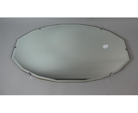 A Vintage Oval Bevel Edge Wall Mirror 