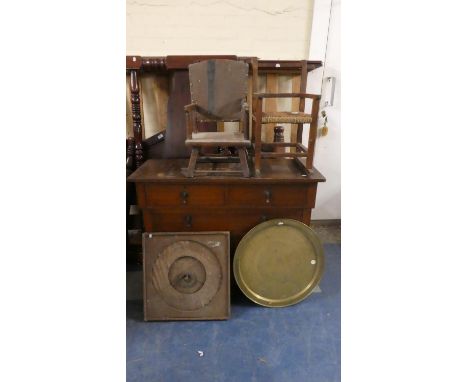 A Collection of Furniture to Include Two Children Armchairs, Two Drawer Chest of Two Short and Two Long Drawers, Quoits Game 