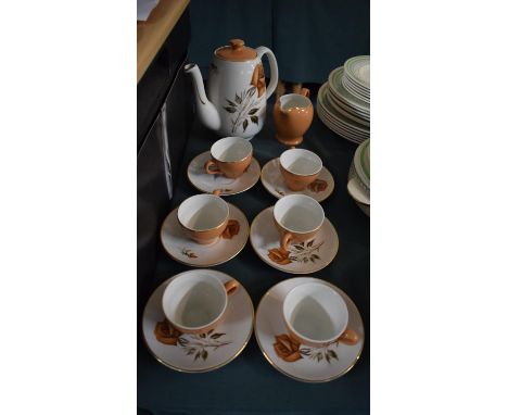 A Vintage Swinnertons Tan Rossi Coffee Set 