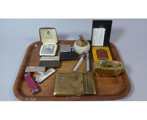 A Collection of Vintage Lighters, Cigarette Case etc 