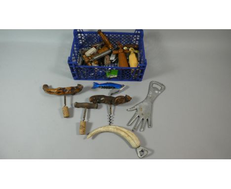 A Collection of Various Vintage Corkscrews and Bottle Openers 