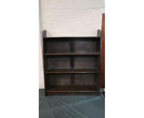 An Oak Four Shelf Open Bookcase, 76cm Wide 